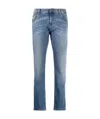 Emporio Armani Low-rise Slim-cut Jeans In Blue