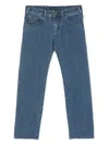 Emporio Armani Low-rise Straight-leg Jeans In Blue
