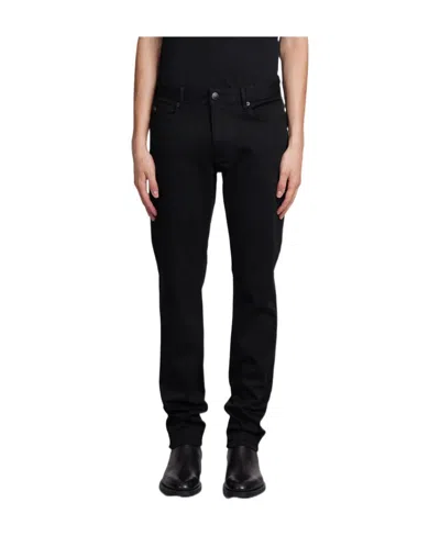 Emporio Armani Low-rise Tapered-leg Jeans In Schwarz