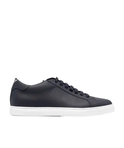 EMPORIO ARMANI LOW-TOP LEATHER SNEAKERS