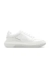 Emporio Armani Low-top Leather Sneakers In White