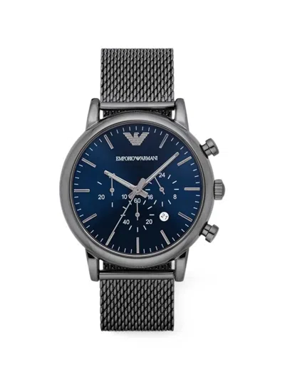 Emporio Armani Luigi 46mm Watch In Gray