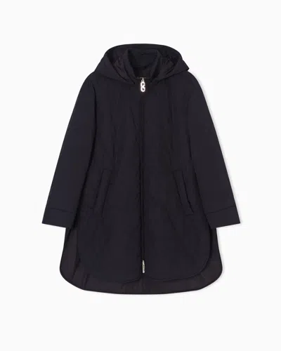 Emporio Armani Lunar New Year Quilted Nylon Taffeta Parka In Black