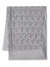 Emporio Armani Lurex-detail Scarf In Black