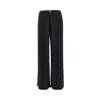 Emporio Armani Lurex Jersey Wide Pants In Black