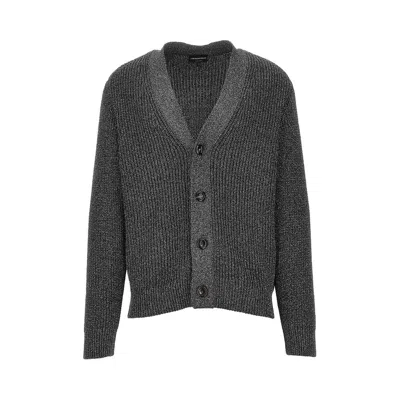 EMPORIO ARMANI LUREX KNIT CARDIGAN