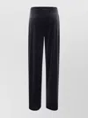 Emporio Armani Luxe Velvet Wide Leg Trousers In Black
