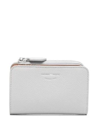 Emporio Armani Luxurious Leather Wallet Design In White