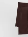 Emporio Armani Luxurious Soft Fringe Scarf Accessory In Brown