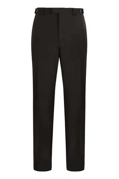 EMPORIO ARMANI SOPHISTICATED WOOL BLEND TAILORED PANTS