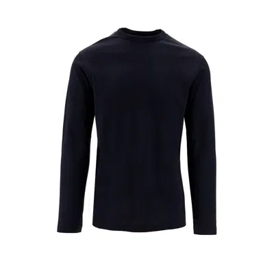 Emporio Armani Lyocell And Cotton Jersey T-shirt In Blue