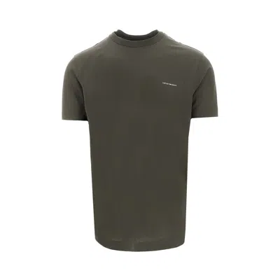 Emporio Armani Lyocell-blend Jersey T-shirt In Green