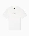 Emporio Armani Mens Snow White Regular-fit Embossed-logo Jersey T-shirt In White