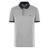 Emporio Armani Lyocell-blend Striped Polo Shirt In White
