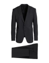 Emporio Armani M Line Man Suit Grey Size 44 Virgin Wool In Black