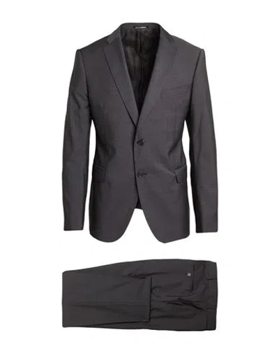 Emporio Armani M Line Man Suit Grey Size 48 Virgin Wool In Gray
