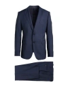 Emporio Armani M Line Man Suit Navy Size 40 Virgin Wool In Black