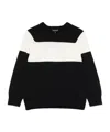Emporio Armani Rubberised-logo Sweater In Black