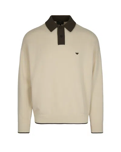 Emporio Armani Maglione Collo Polo Colorblock