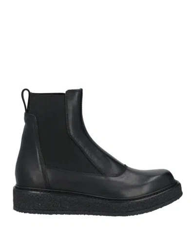 Emporio Armani Man Ankle Boots Black Size 9 Leather
