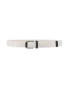 Emporio Armani Man Belt Beige Size 43 Viscose, Elastane, Cow Leather