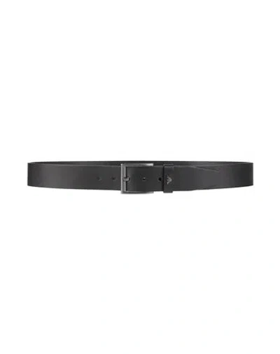 Emporio Armani Man Belt Black Size 38 Cow Leather In Brown
