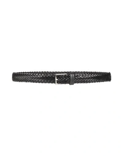Emporio Armani Man Belt Black Size 39.5 Leather