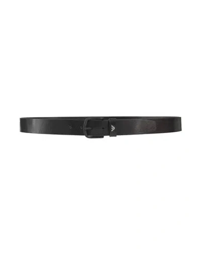 Emporio Armani Man Belt Black Size 39.5 Leather