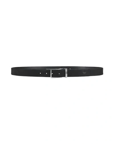 Emporio Armani Man Belt Black Size 39.5 Leather