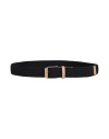 Emporio Armani Man Belt Black Size 38 Viscose, Elastane, Cow Leather