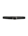 Emporio Armani Man Belt Black Size Onesize Calfskin In Black