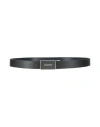 Emporio Armani Man Belt Black Size Onesize Cow Leather In Black