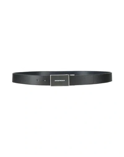 Emporio Armani Man Belt Black Size Onesize Cow Leather