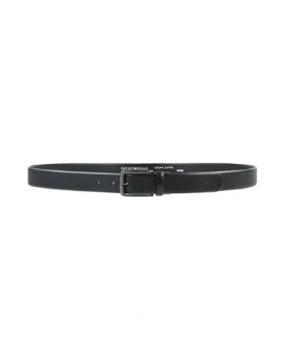 Emporio Armani Man Belt Black Size Onesize Leather