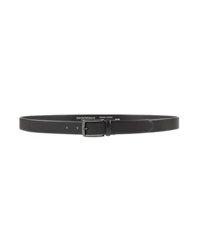 Emporio Armani Man Belt Dark Brown Size Onesize Leather