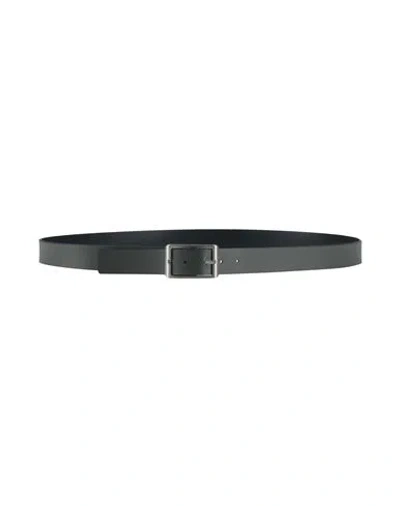 Emporio Armani Man Belt Midnight Blue Size 34 Cow Leather, Polyurethane