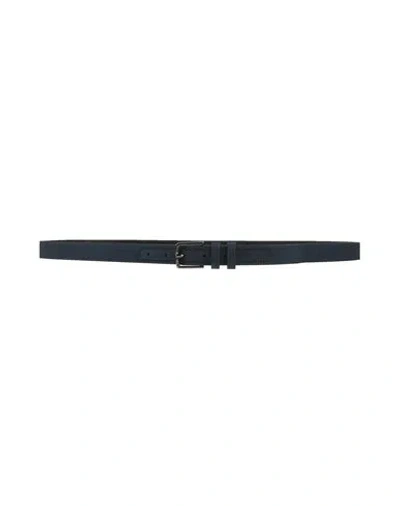 Emporio Armani Man Belt Midnight Blue Size 45.5 Leather