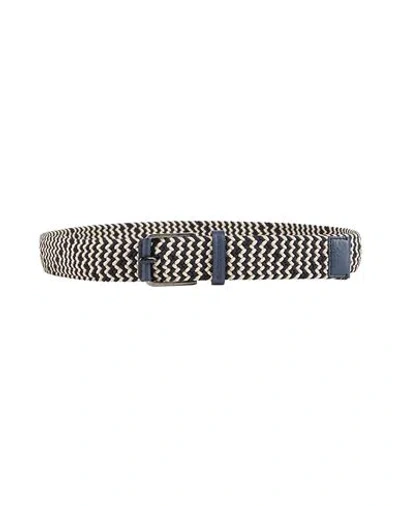 Emporio Armani Man Belt Sand Size 38 Viscose, Elastane, Cow Leather In Beige