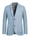 Emporio Armani Man Blazer Azure Size 44 Viscose In Blue