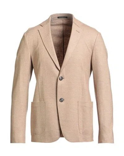 Emporio Armani Man Blazer Beige Size 46 Virgin Wool In Brown