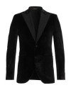 Emporio Armani Man Suit Jacket Black Size 42 Polyester In Black
