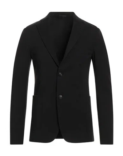 Emporio Armani Man Blazer Black Size 44 Polyamide, Cotton, Elastane