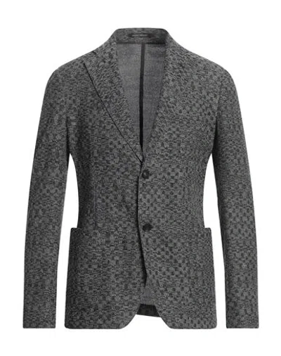 Emporio Armani Man Blazer Black Size 42 Wool, Acrylic, Cotton