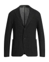 Emporio Armani Man Blazer Black Size 44 Wool, Cotton In Black