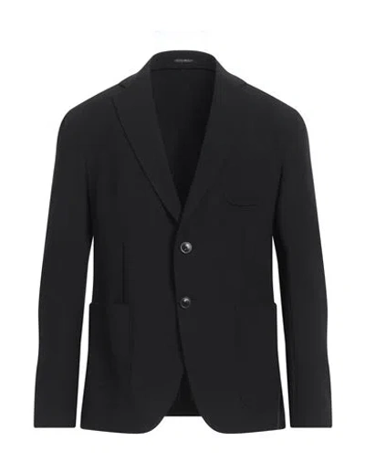 Emporio Armani Man Blazer Black Size 46 Wool, Polyester, Elastane