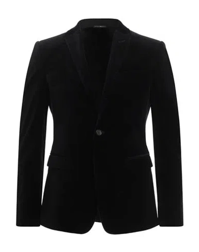 Emporio Armani Man Blazer Black Size 48 Cotton, Elastane