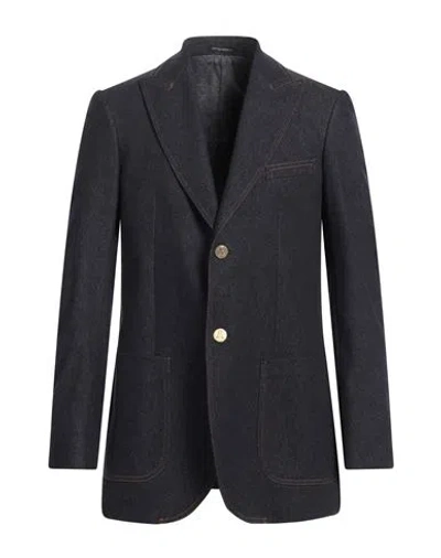 Emporio Armani Man Blazer Blue Size 38 Cotton, Elastane