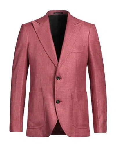 Emporio Armani Man Blazer Brick Red Size 46 Viscose