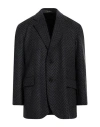 Emporio Armani Man Blazer Dark Brown Size 42 Virgin Wool, Polyamide, Cashmere In Brown