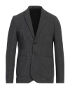 Emporio Armani Man Coat Charcoal Size 42 Virgin Wool, Cashmere In Grey